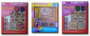 Wood Mounted Rubber Stamp Sets