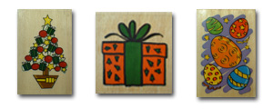 Wood Mounted Rubber Stamps