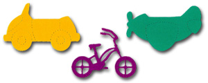 Transportation Die Cut Shapes
