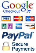 Accepted Payment Methods - Google Checkout + Paypal
