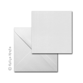 White 5"x5" Square Card Blank + Envelope (Pack of 1) - Click Image to Close