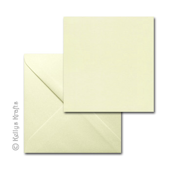 Ivory 6"x6" Square Card Blank + Envelope (Pack of 1) - Click Image to Close