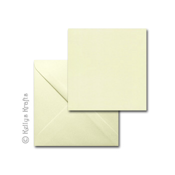 Ivory 4\"x4\" Square Card Blank + Envelope (Pack of 1)