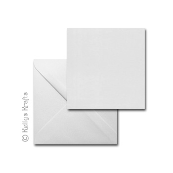 White 4\"x4\" Square Card Blank + Envelope (Pack of 1)