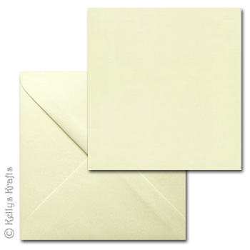 Ivory 8\"x8\" Square Card Blank + Envelope (Pack of 1)