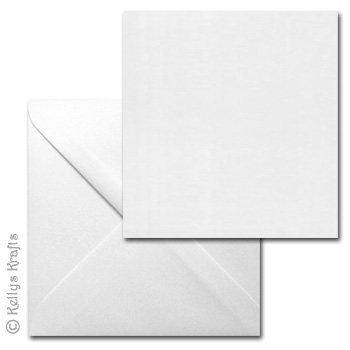 White 8\"x8\" Square Card Blank + Envelope (Pack of 1)