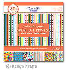 6 x 6 Patterned Papers - Perfect Prints, Celebrate (30 Sheets) - Click Image to Close