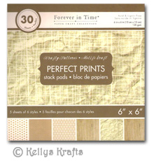 6 x 6 Patterned Papers - Perfect Prints, Krafty Patterns (30 Sheets) - Click Image to Close