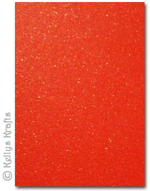 Red A4 Stardust Glitter Card