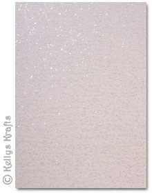 White A4 Stardust Glitter Card