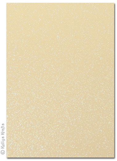 Glitter Card A4 Sheet - Cream/Chamois