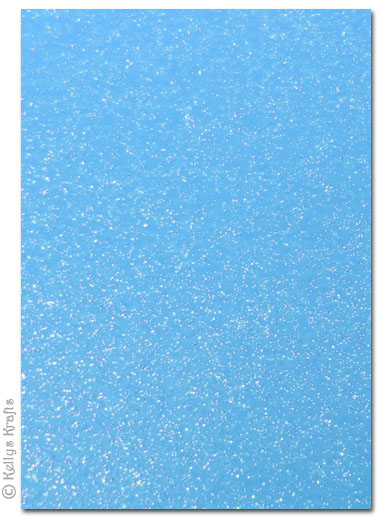 Glitter Card A4 Sheet - Pastel Baby Blue Glitter Card A4 Sheet - Pastel Baby Blue