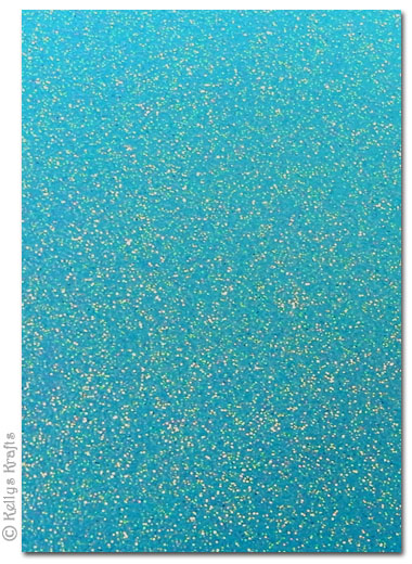 Glitter Card A4 Sheet Peacock Blue 069 more info