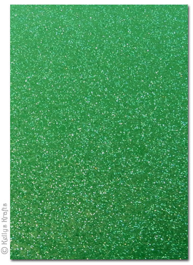 Glitter Card A4 Sheet - Summer Green - Click Image to Close