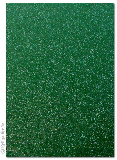 Glitter Card A4 Sheet - Forest Green - Click Image to Close