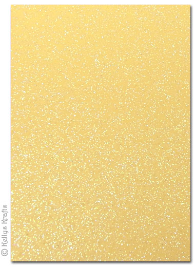 Glitter Card A4 Sheet - Yellow Glitter Card A4 Sheet - Yellow