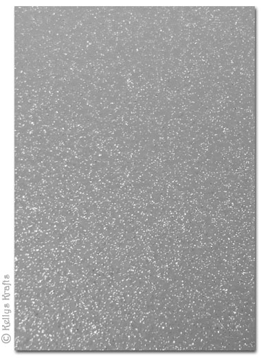 Glitter Card A4 Sheet - Silver Glitter Card A4 Sheet - Silver