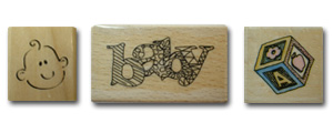 Wooden Mounted Rubber Stamping