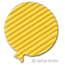 Corrugated Die Cut Shapes, Round Balloons - Yellow (Pack of 5)