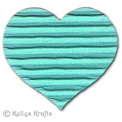 (image for) Corrugated Die Cut Shapes, Medium Hearts - Blue (Pack of 5)