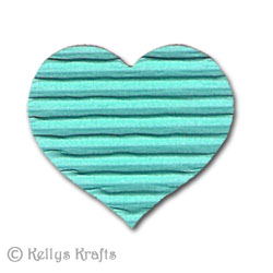 (image for) Corrugated Die Cut Shapes, Small Hearts - Blue (Pack of 5)