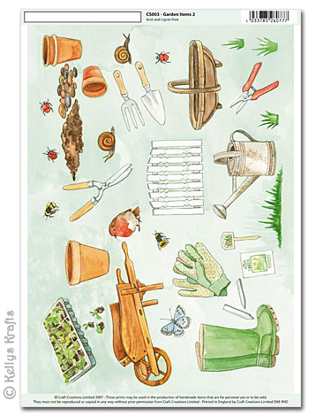 A4 Collage Sheet - Gardening Items 2 (003)