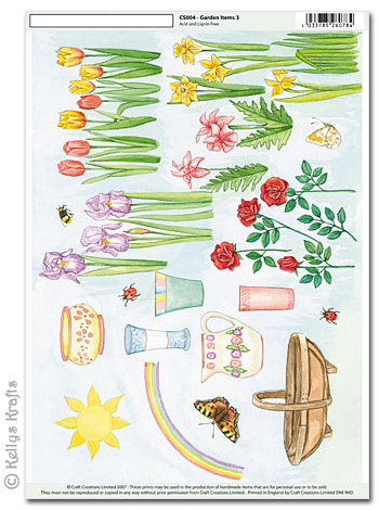 (image for) A4 Collage Sheet - Gardening Items 3 (004)