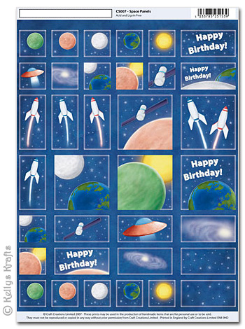 A4 Collage Sheet - Space Panels (007)