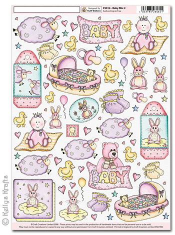 (image for) A4 Collage Sheet - Baby Mix 2 (014)