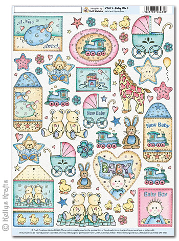 (image for) A4 Collage Sheet - Baby Mix 3 (015)