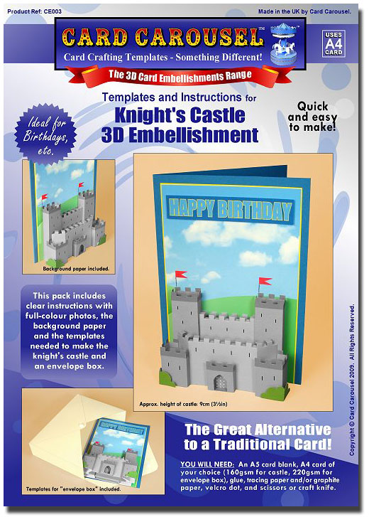 Card Carousel Craft Template - Knights Castle (CE003)
