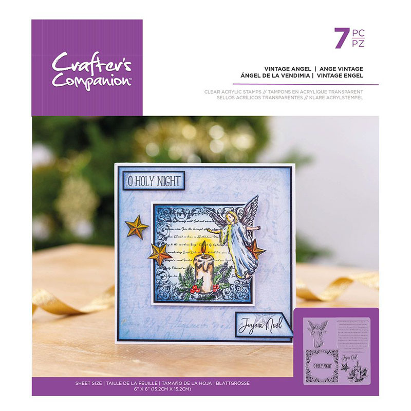 Crafters Companion Stamp Set, Mini Collage - Vintage Angel