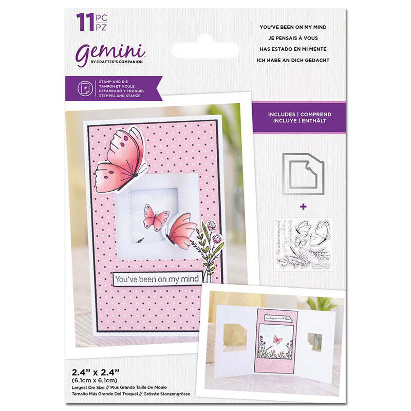 Gemini Cutting Die & Stamp Set, Trifold Aperture - You've Been On My Mind