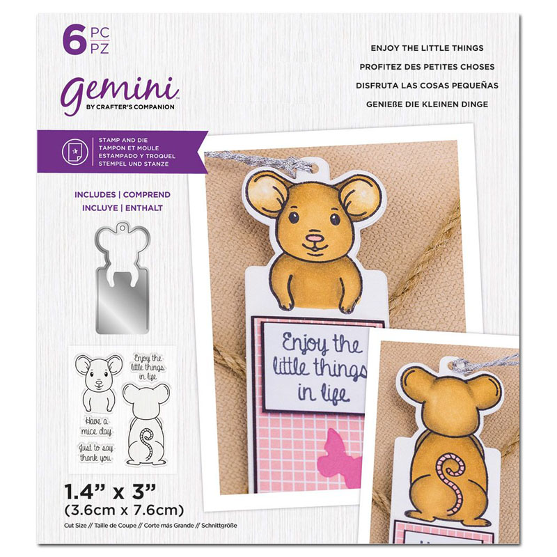 Gemini Cutting Die & Stamp Set, Front & Back Tag - Enjoy The Little Things