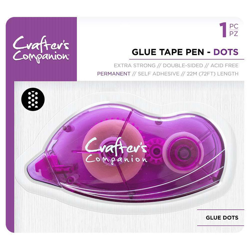 Crafters Companion Extra Strong Permanent Glue Tape Pen - DOTS (22m)