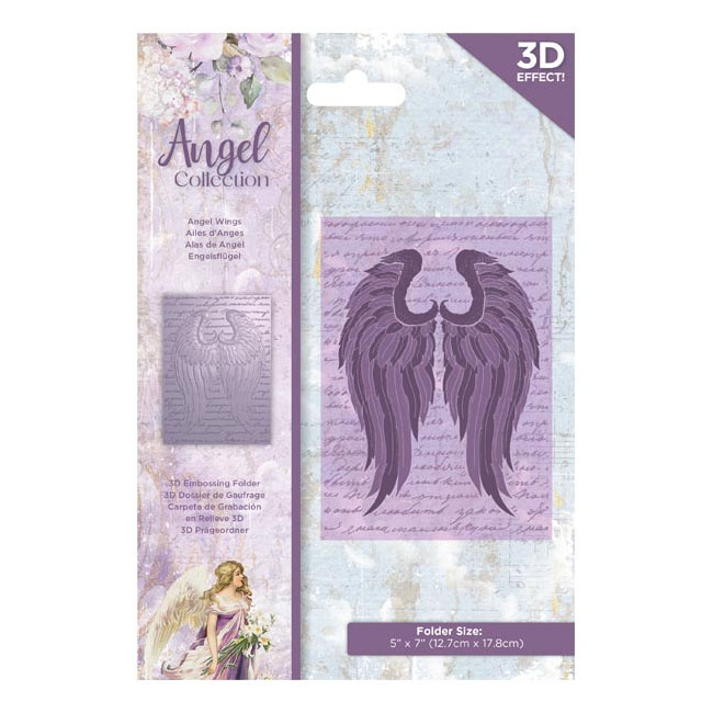 Crafters Companion Embossing Folder, Angel - Angel Wings