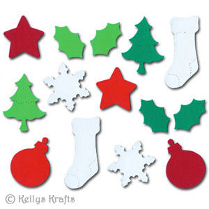 Selection of Christmas Die Cut Shapes - Click Image to Close