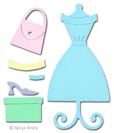 Dress on Stand + Accessories, Pastel Shades
