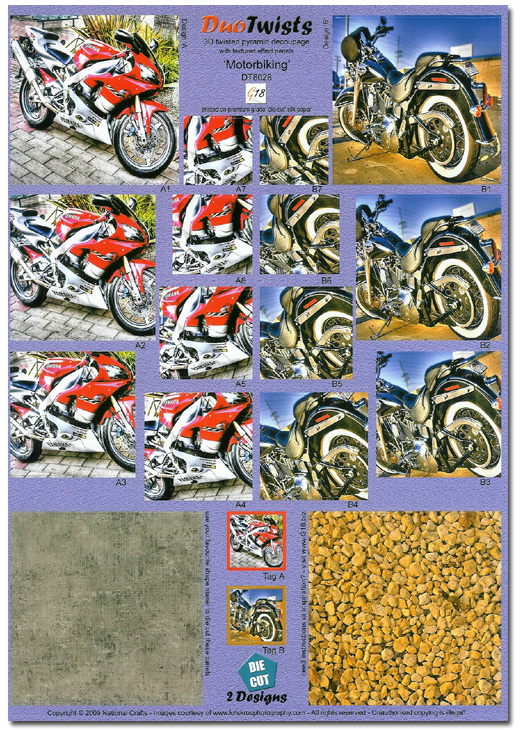 Die Cut 3D Duo Twists - Motorbiking (DT8028)