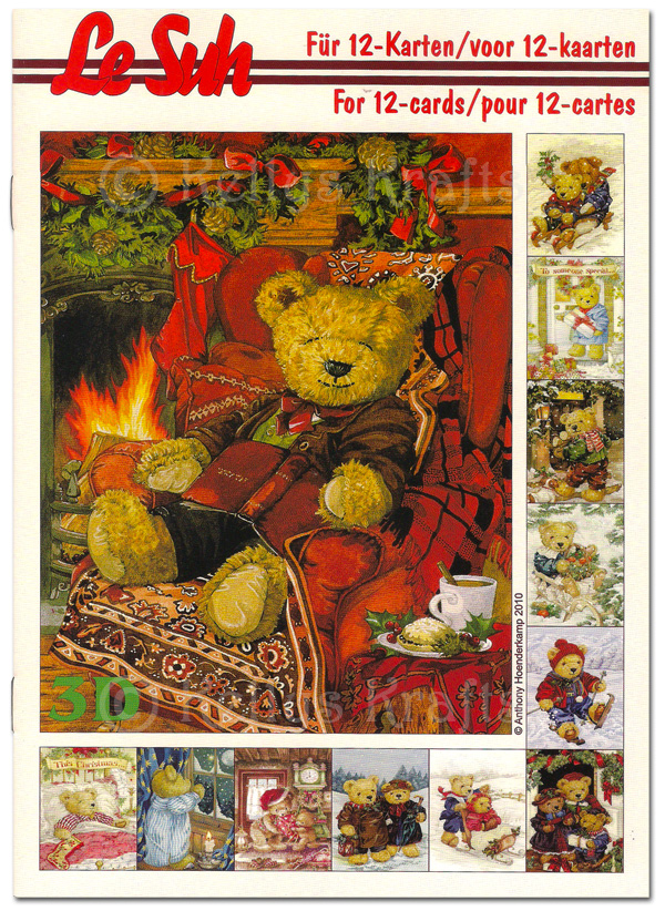 A5 Decoupage Booklet, 12 Pages - Christmas Bears (345653)