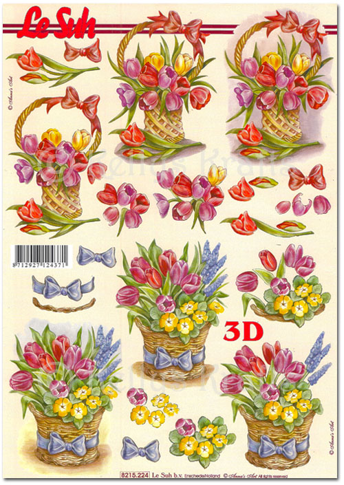 3D Decoupage A4 Sheet - Floral (8215224)