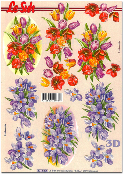 3D Decoupage A4 Sheet - Floral (8215228)