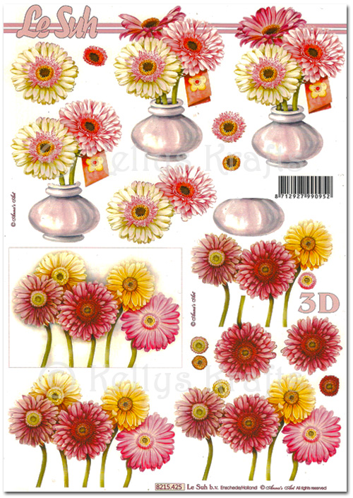 3D Decoupage A4 Sheet - Floral (8215425)