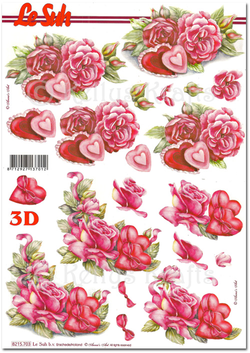 3D Decoupage A4 Sheet - Floral (8215703)
