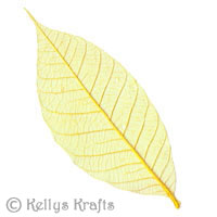 Skeleton Leaf Embellishments - Yellow - Click Image to Close