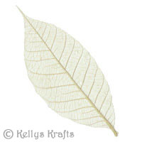 Skeleton Leaf Embellishments - Cream - Click Image to Close