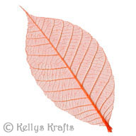 Skeleton Leaf Embellishments - Orange - Click Image to Close
