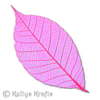 Skeleton Leaf Embellishments - Cerise Pink - Click Image to Close