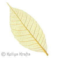 Skeleton Leaf Embellishments - Mustard Yellow - Click Image to Close