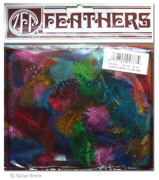 Feathers, Loose Mix - Vibrant/Bright (1 Packet) - Click Image to Close